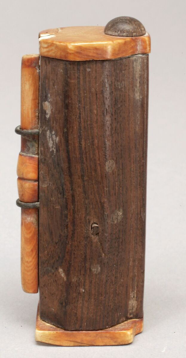 Kohl tube and stick, Wood, ebony, ivory, copper