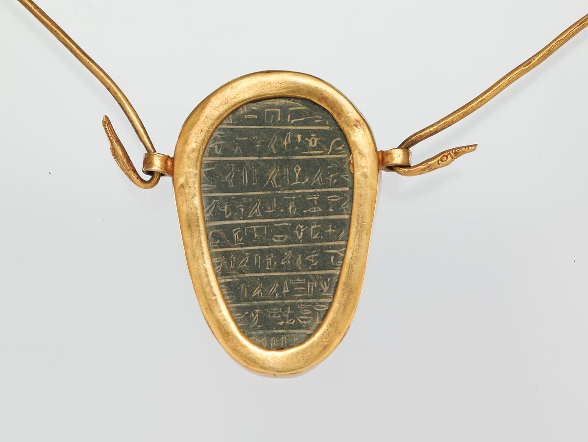 Heart Scarab of Manhata, Gold, green schist