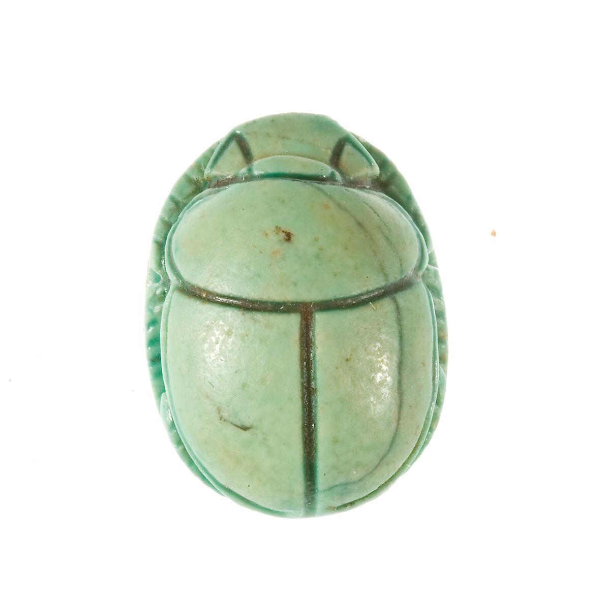 Scarab Inscribed for the God's Wife Neferure, Steatite (glazed)