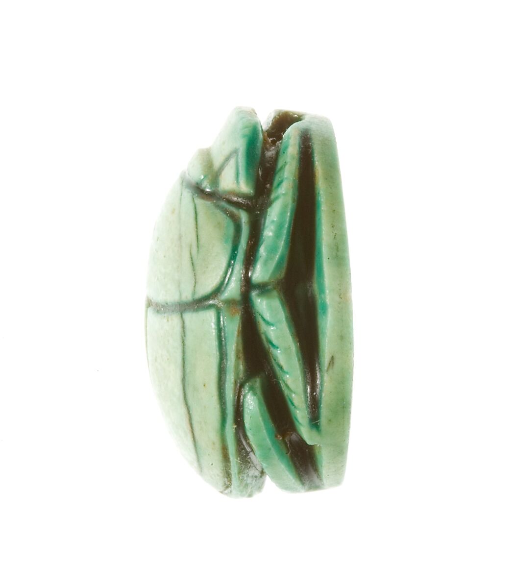 Scarab Inscribed for the God's Wife Neferure, Steatite (glazed)