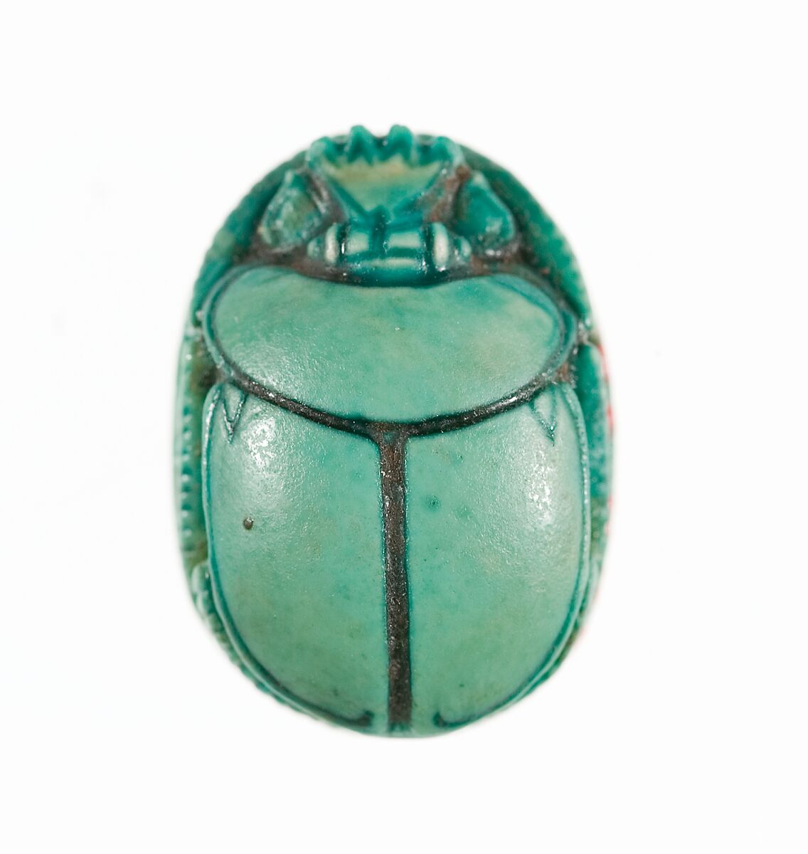 Scarab Inscribed with the Name of the God Amun-Re, Steatite (glazed)