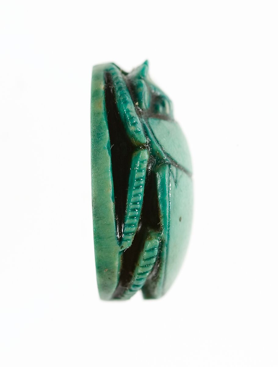 Scarab Inscribed with the Name of the God Amun-Re, Steatite (glazed)