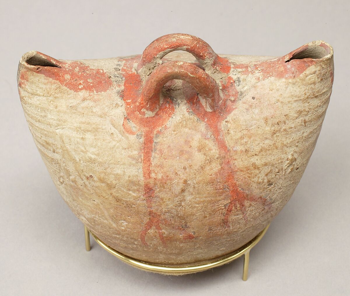 Basket Vessel, Clay, buff pottery