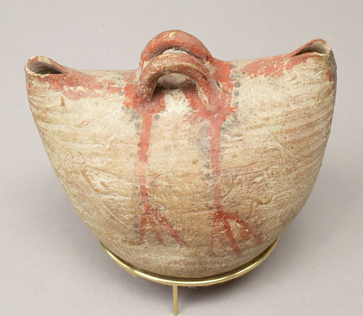 Basket Vessel, Clay, buff pottery