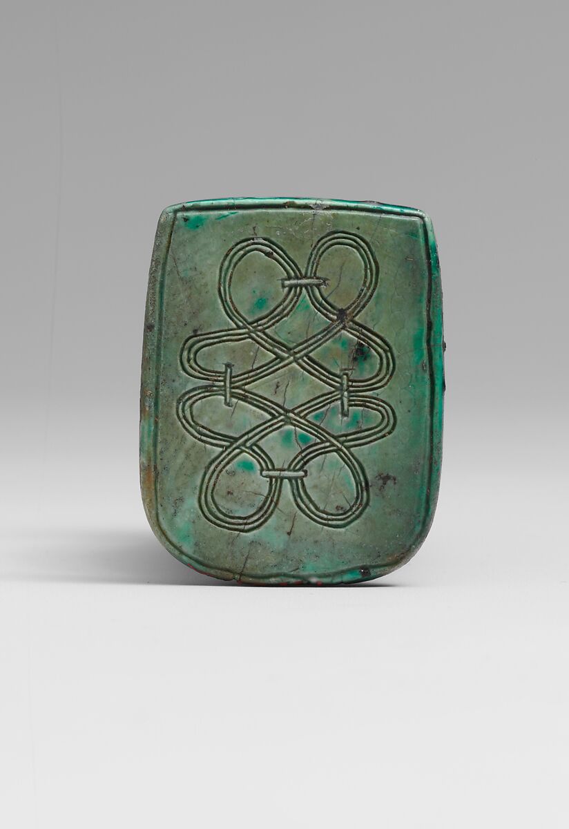 Magical container in the shape of a hippo goddess, Glazed steatite