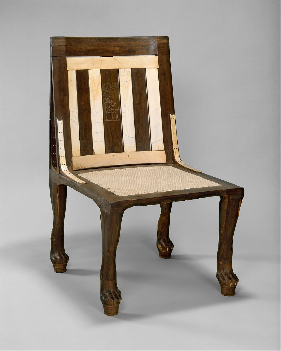 Chair of Reniseneb, Wood, ebony, ivory 