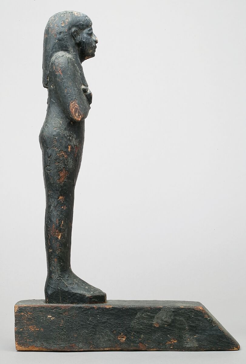 Magical Funerary Figure, Wood with black resinous coating