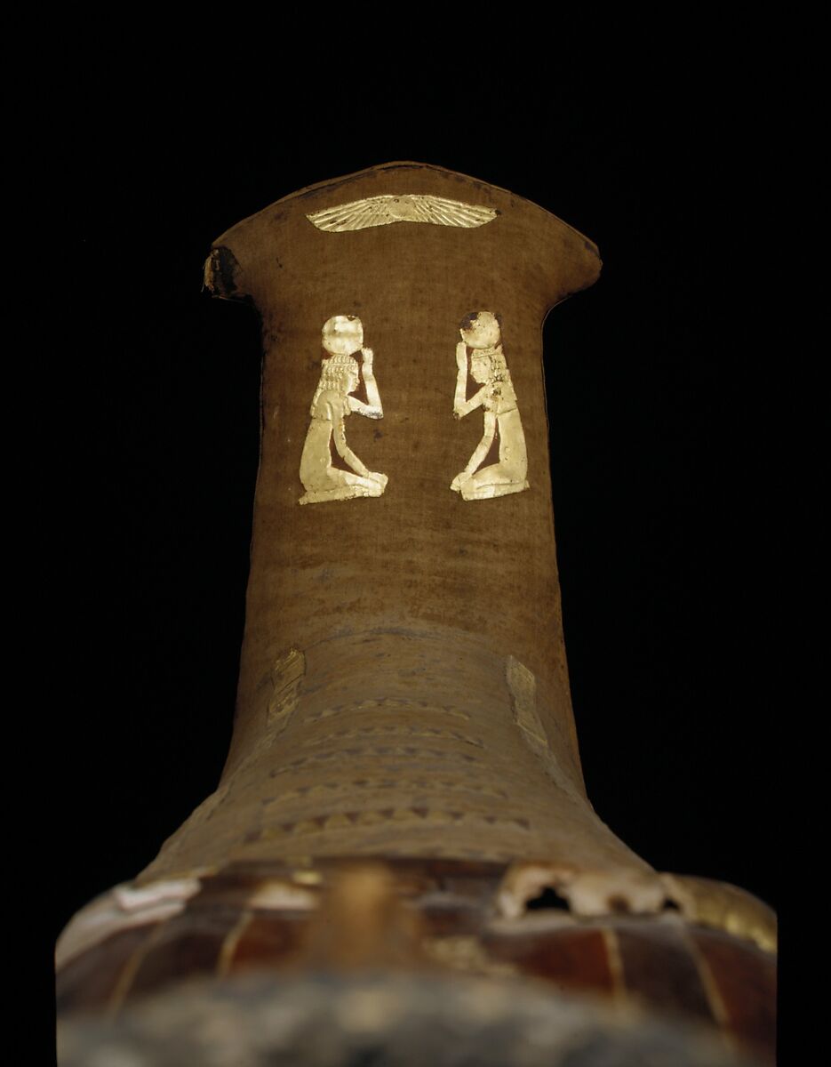 Mummy of Artemidora, Mummified human body, linen, mummification material, painted, plastered, and gilded cartonnage