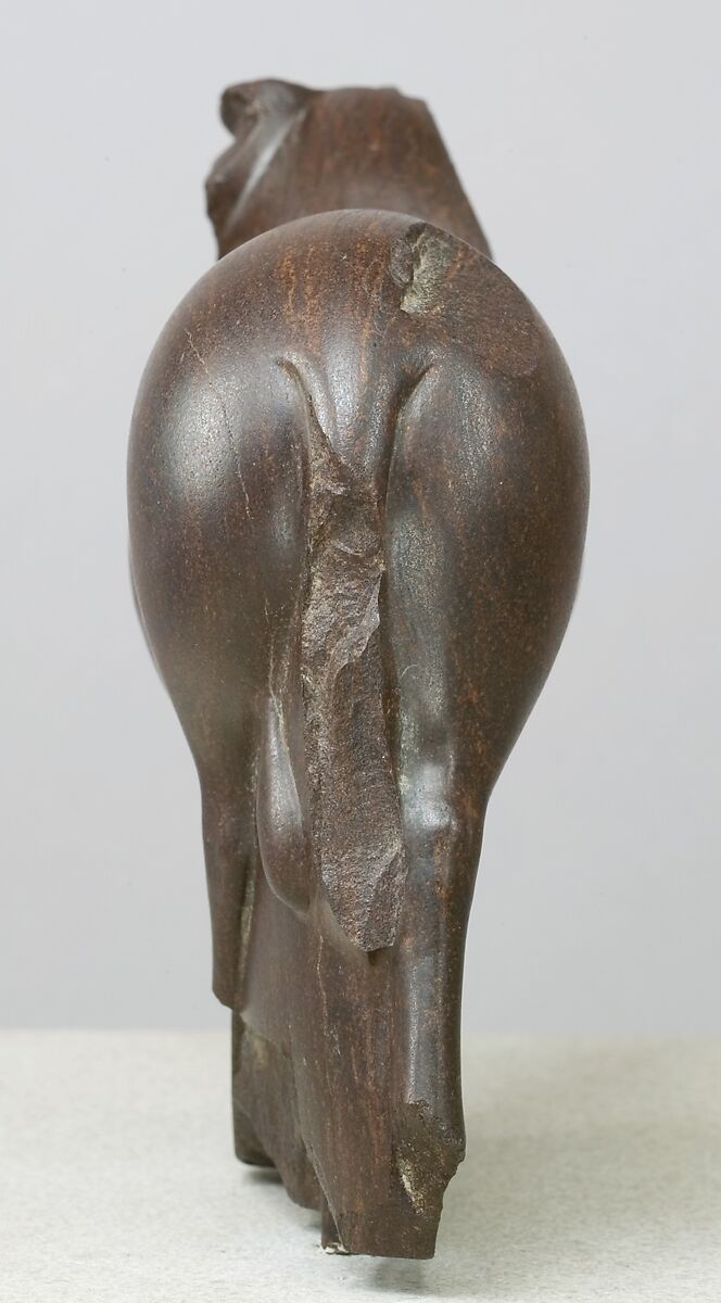 Statuette of a ram, Brown stone (meta-arenite, that is, quartz-rich indurated sandstone)
"quartzwacke"