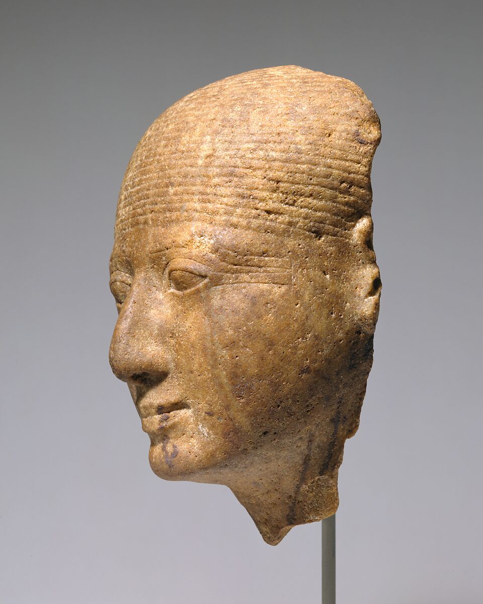 Head of a goddess, quartzite