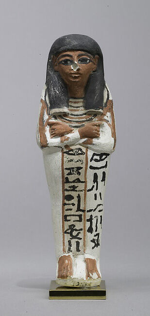 Shabti of Khabekhnet and Iineferty, Limestone, paint