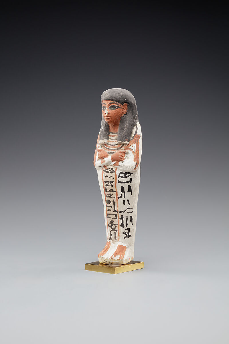 Shabti of Khabekhnet and Iineferty, Limestone, paint