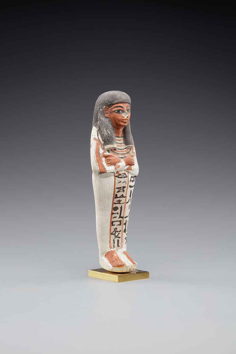 Shabti of Khabekhnet and Iineferty, Limestone, paint