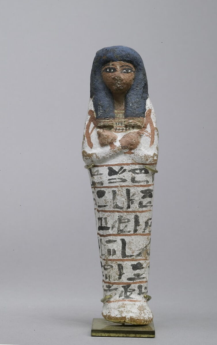 Shabti of Khabekhnet, Pottery, paint 