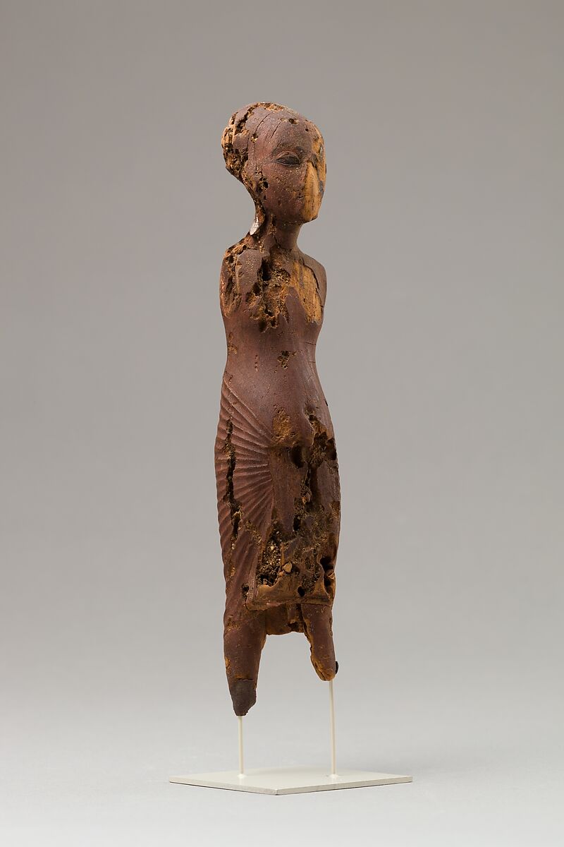 Youth with shaven head, Wood, paint