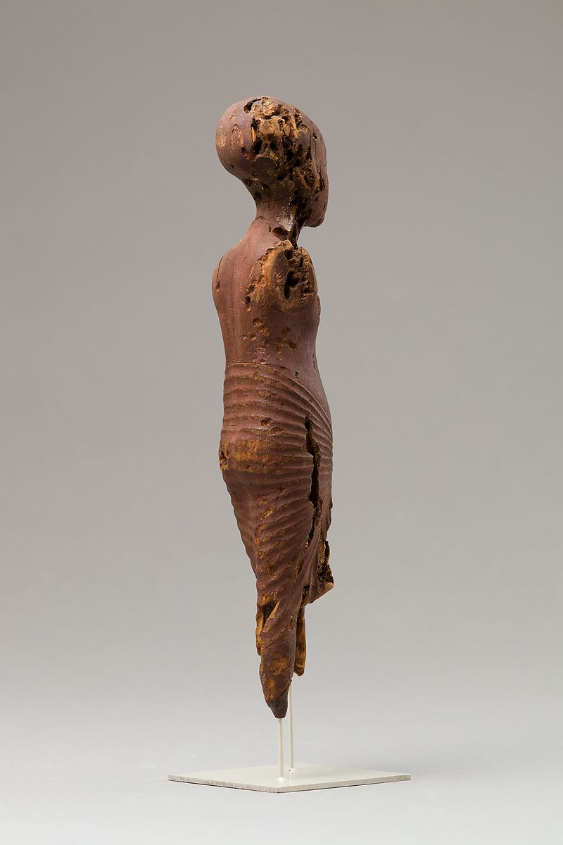 Youth with shaven head, Wood, paint