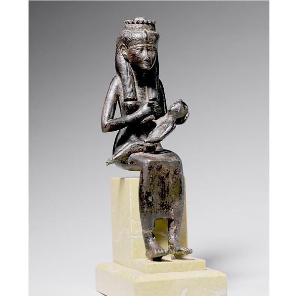Isis with Horus, Cupreous alloy 