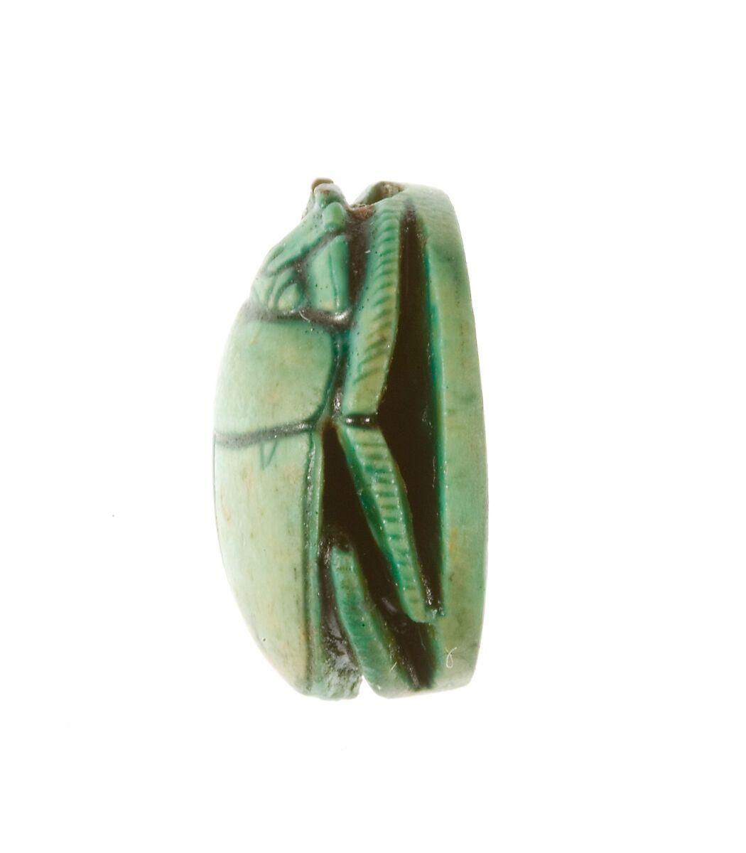 Scarab Inscribed "God's Wife Maatkare, Lady of the Two Lands, Steatite (glazed)