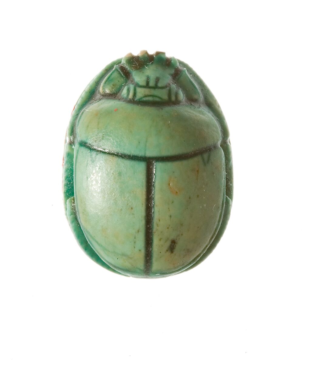 Scarab Inscribed "God's Wife Maatkare, Lady of the Two Lands, Steatite (glazed)