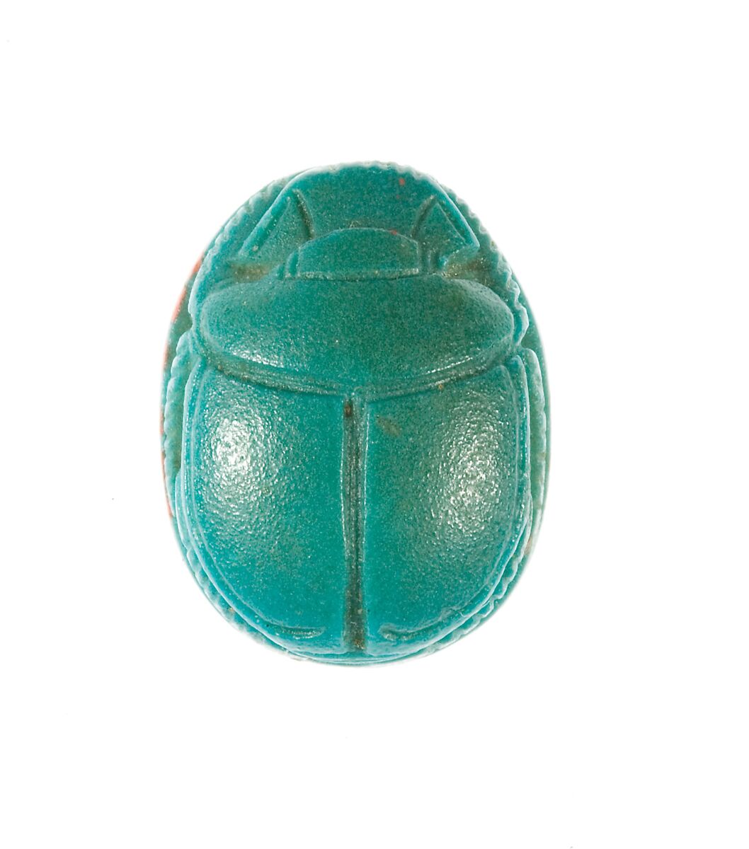 Scarab "Two Ladies, Wadjetrenput", Egyptian blue