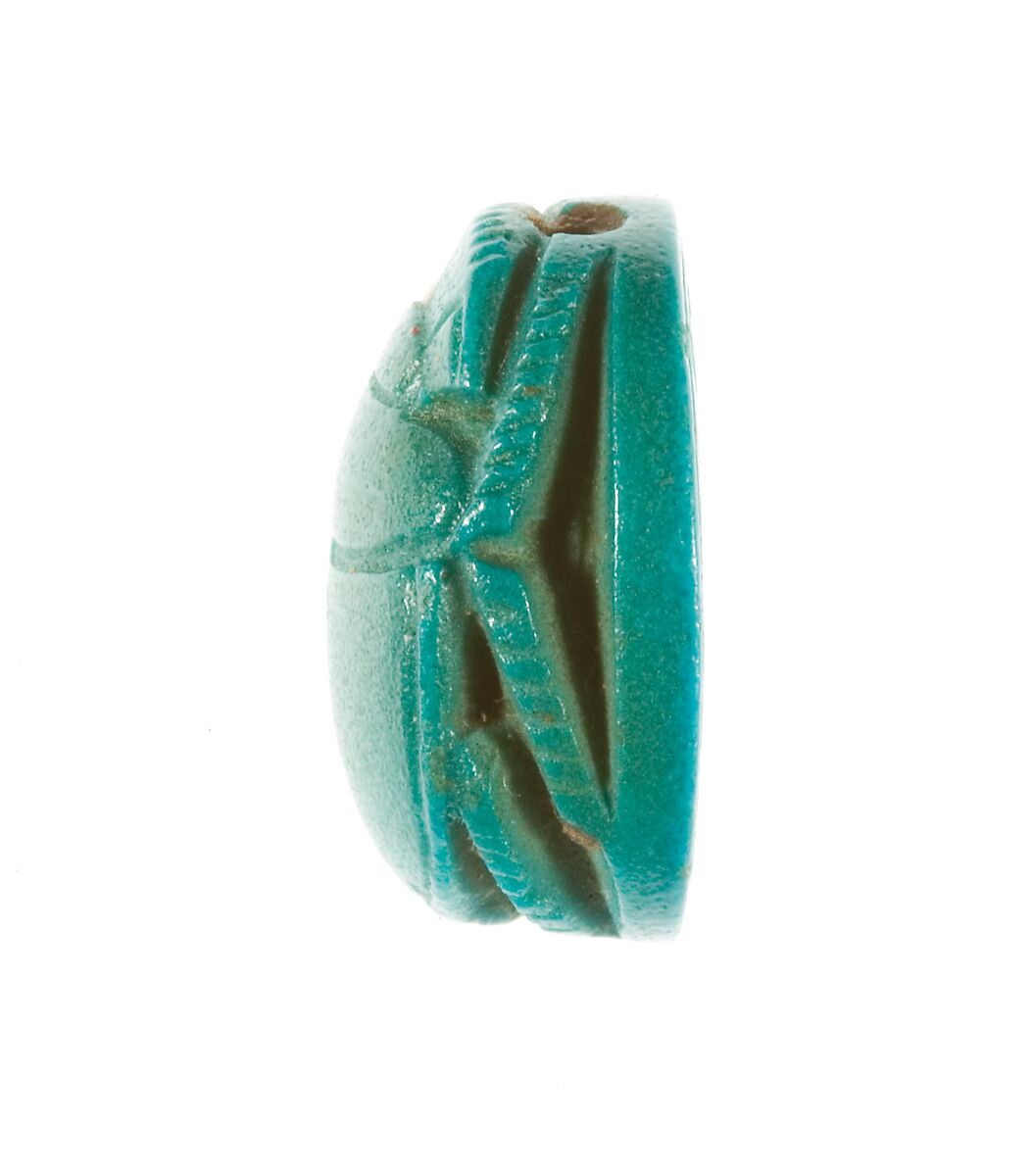 Scarab "Two Ladies, Wadjetrenput", Egyptian blue