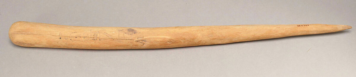 Surveyor's Stake from a Foundation Deposit for Hatshepsut's Temple, Wood 