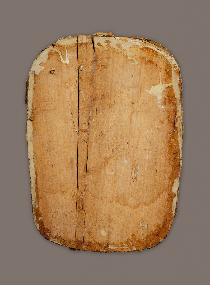 Footboard of Pakherenkhonsu's Cartonnage Case, Wood, paste, paint