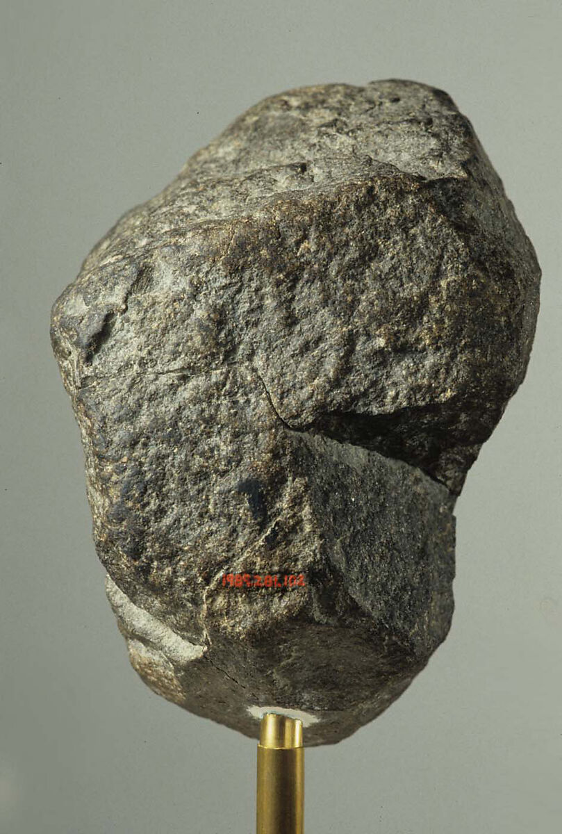 Head from a Statue with Magical Texts, Basalt