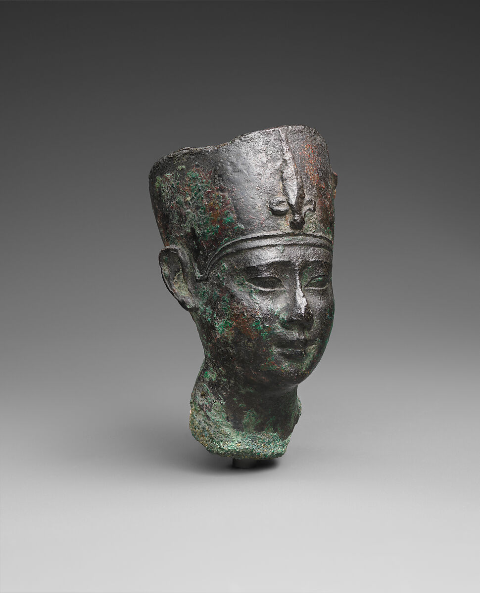 Head of Ptolemy II or III, Black bronze