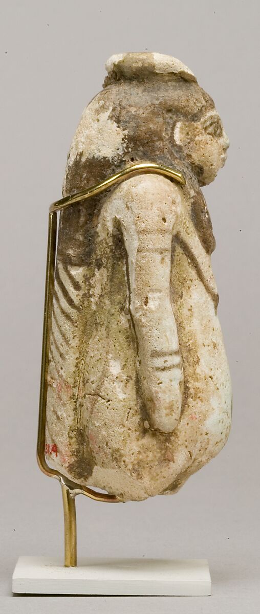 Figure vase in the form of Taweret with a human head, Faience
