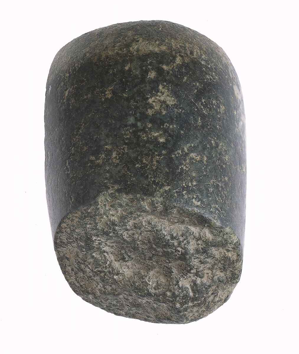 Pestle made from inscribed object, Diorite 