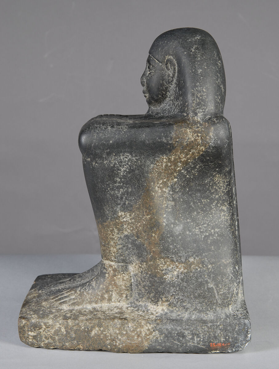 Block Statue of Porter Amenemhat, Basalt