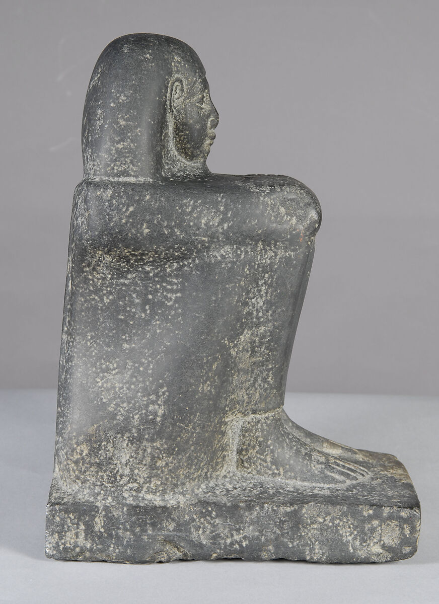 Block Statue of Porter Amenemhat, Basalt