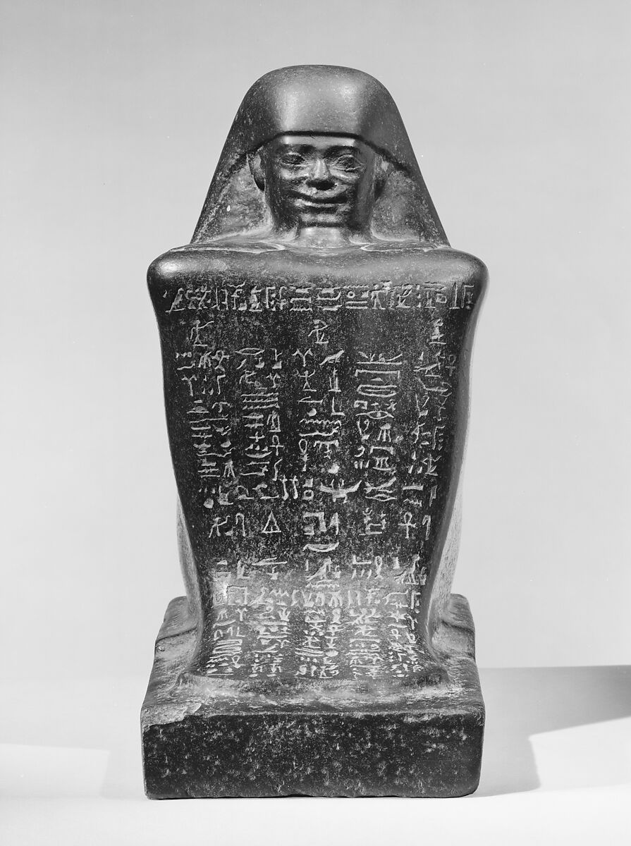 Block Statue of Nespamedu, son of Paiunhor and Tanethut, Gabbro