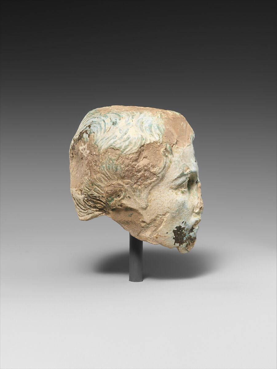 Head of Augustus, Faience