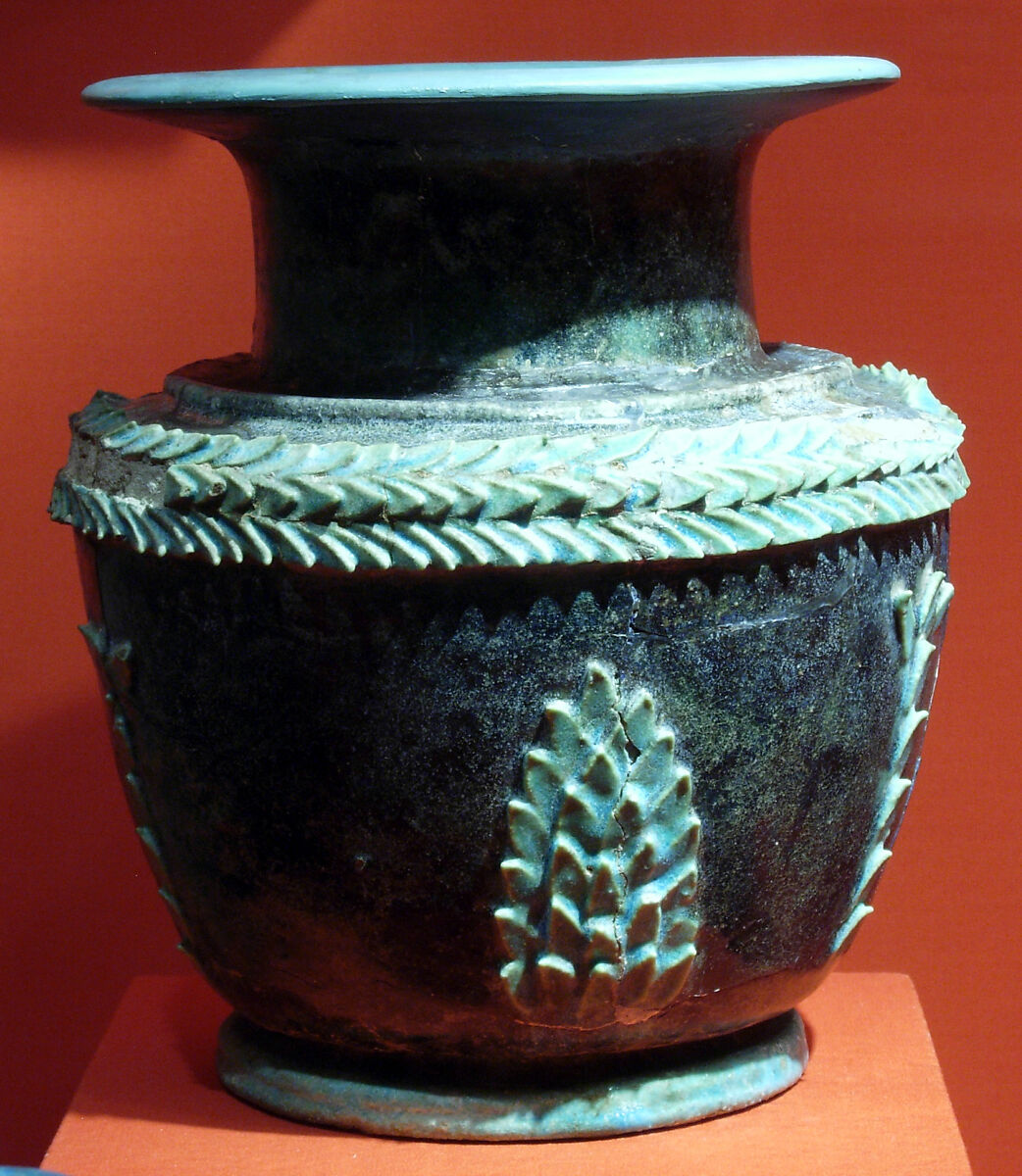 Decorated jar, Faience 