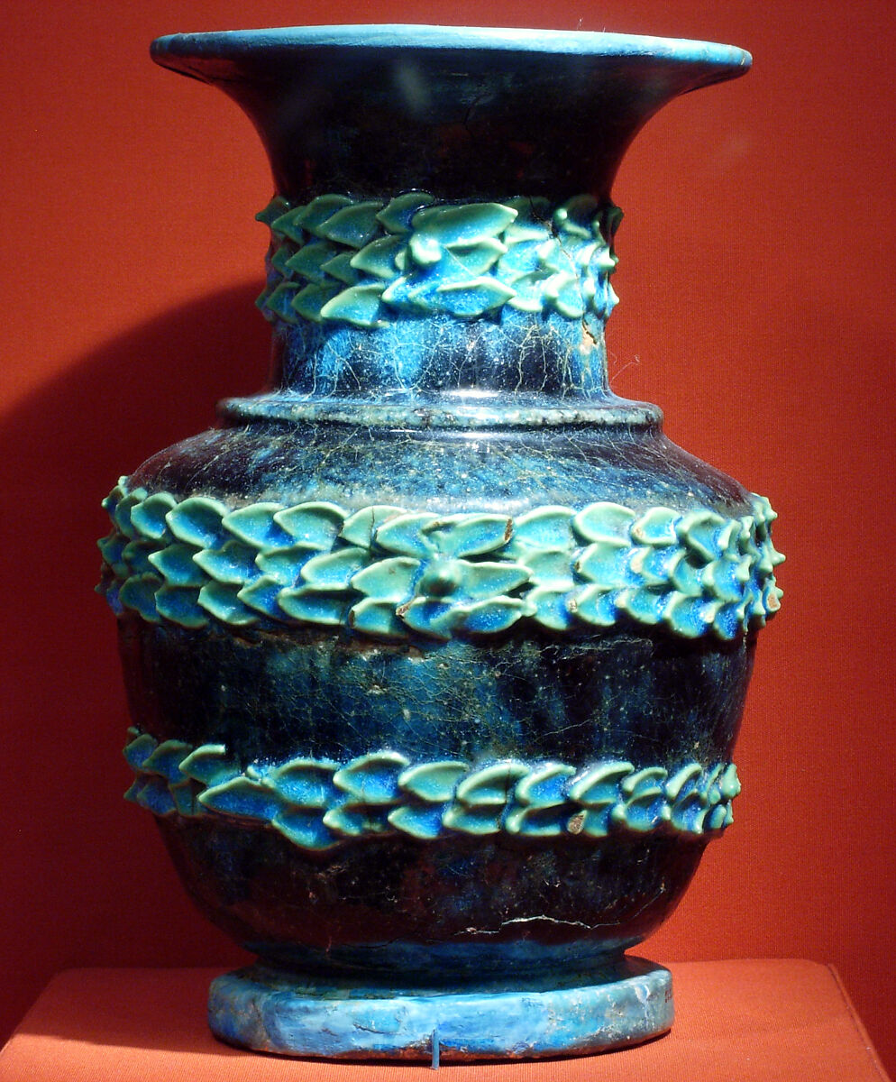 Decorated jar, Faience 