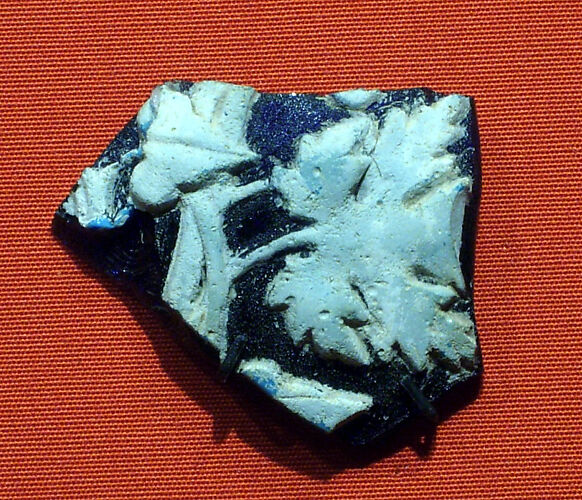 Cameo fragment with ivy and vine leaves from a skyphos (footed wine cup)
