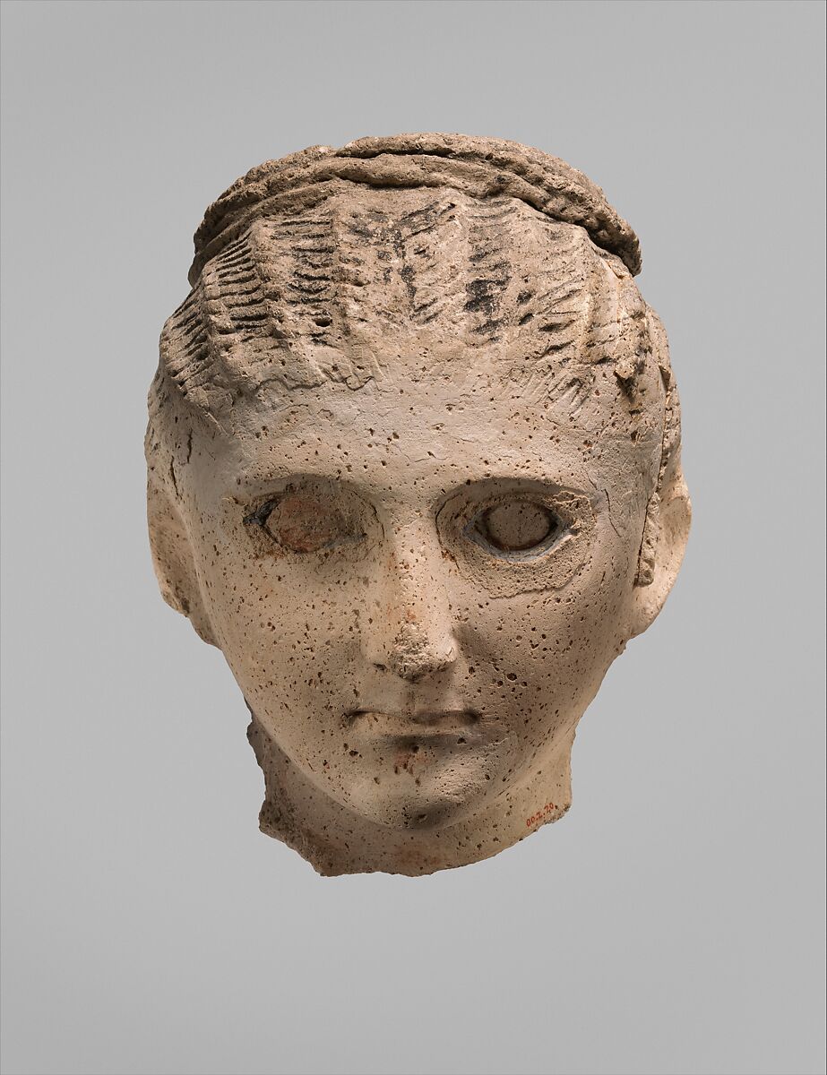 Funerary Mask, Plaster, paint 