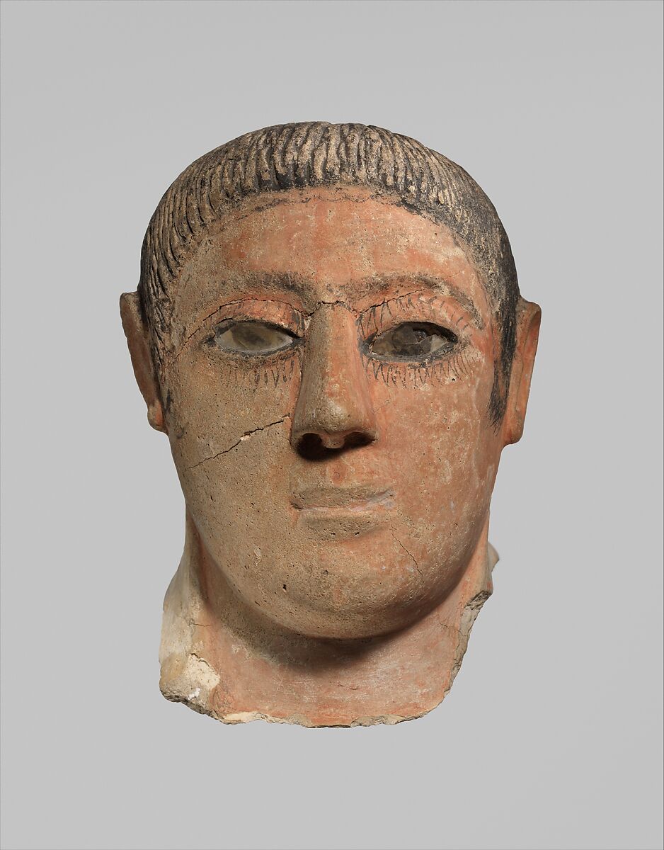 Funerary Mask, Plaster, paint 