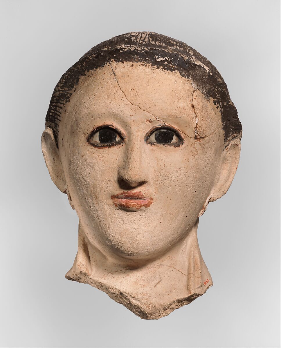 Funerary Mask, Plaster, paint 