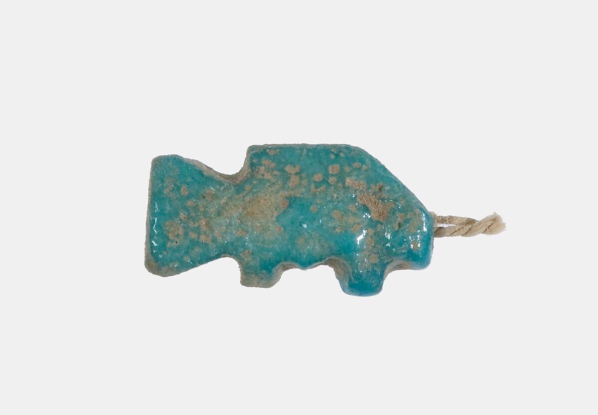 Fish Amulet, Faience 