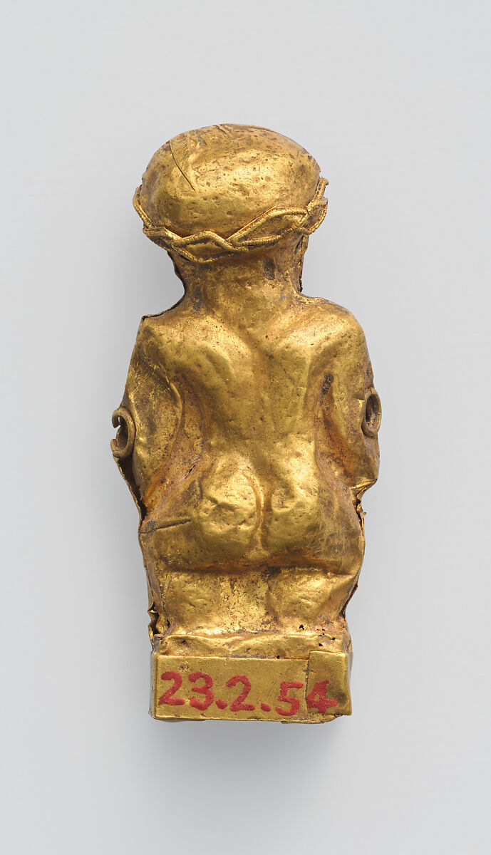 Pendant: Eros (?) wearing diadem with rosette over the forehead, gold