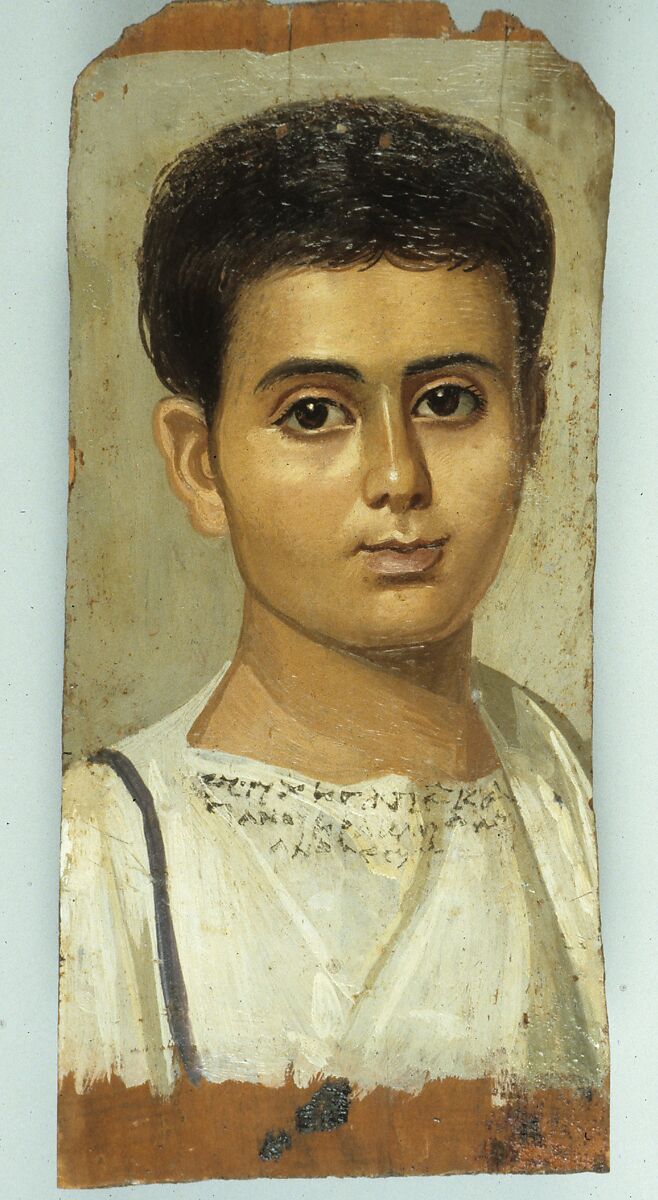 Portrait of the Boy Eutyches, Encaustic on wood