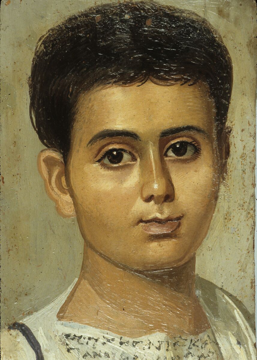 Portrait of the Boy Eutyches, Encaustic on wood