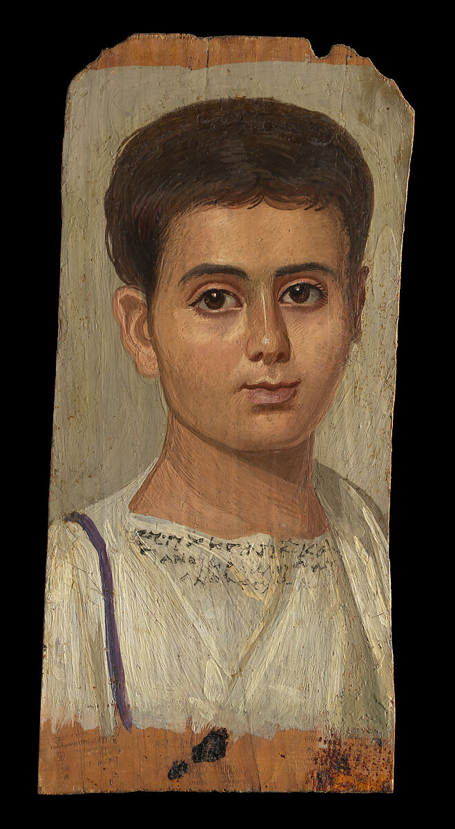 Portrait of the Boy Eutyches, Encaustic on wood 