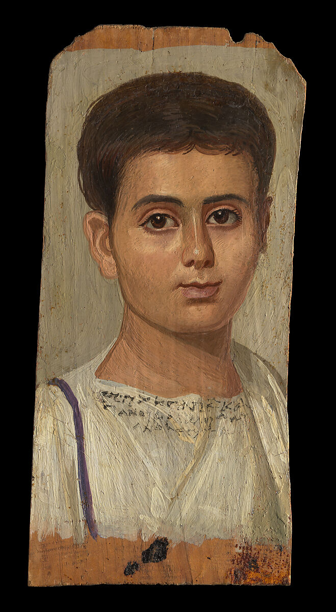 Portrait of the Boy Eutyches, Encaustic on wood