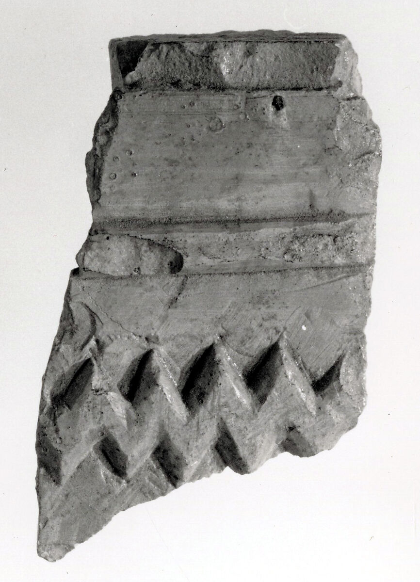 Raised relief fragment, Limestone, varnish