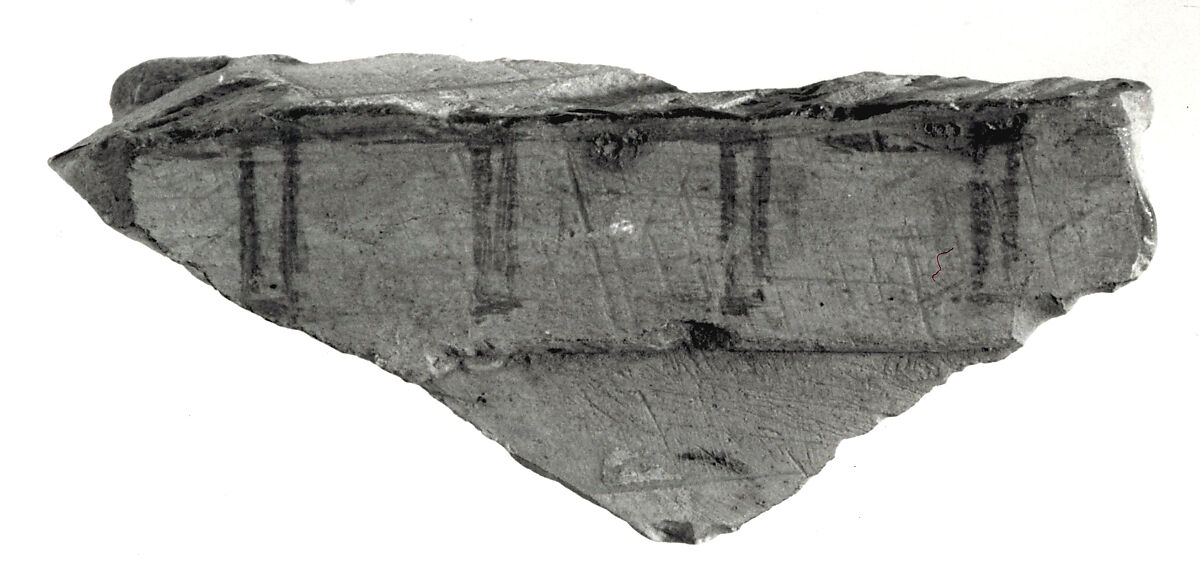Raised relief fragment, Limestone, varnish
