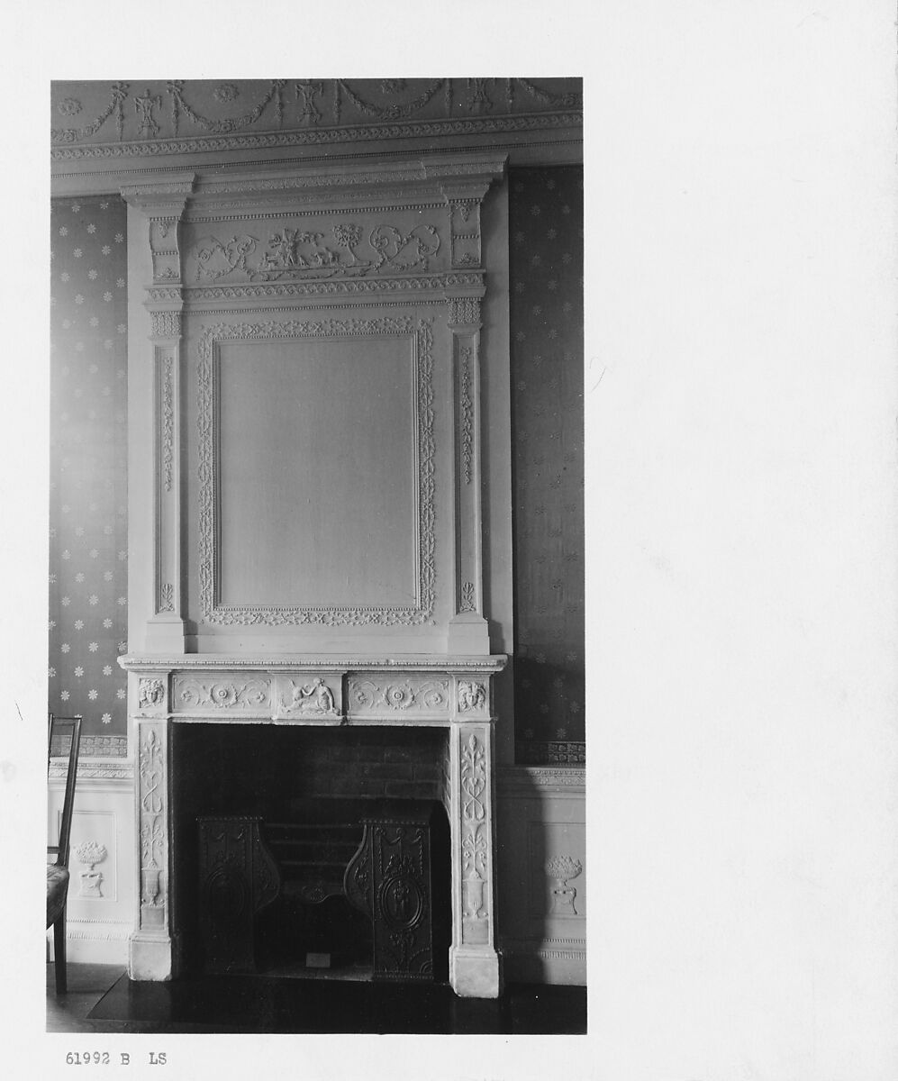 Overmantel, Wood, composition ornament, American